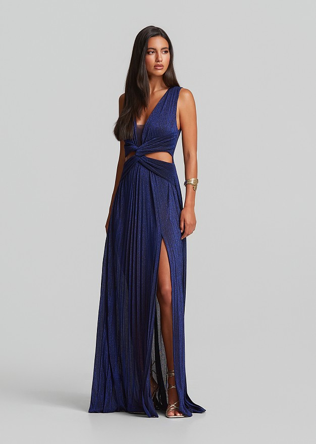 Lurex sheer dress with inner body