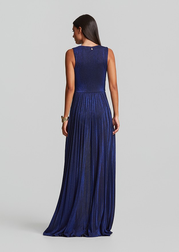 Lurex sheer dress with inner body