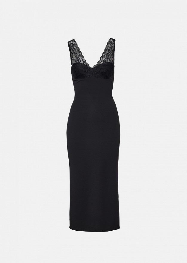 Midi dress in lace detail
