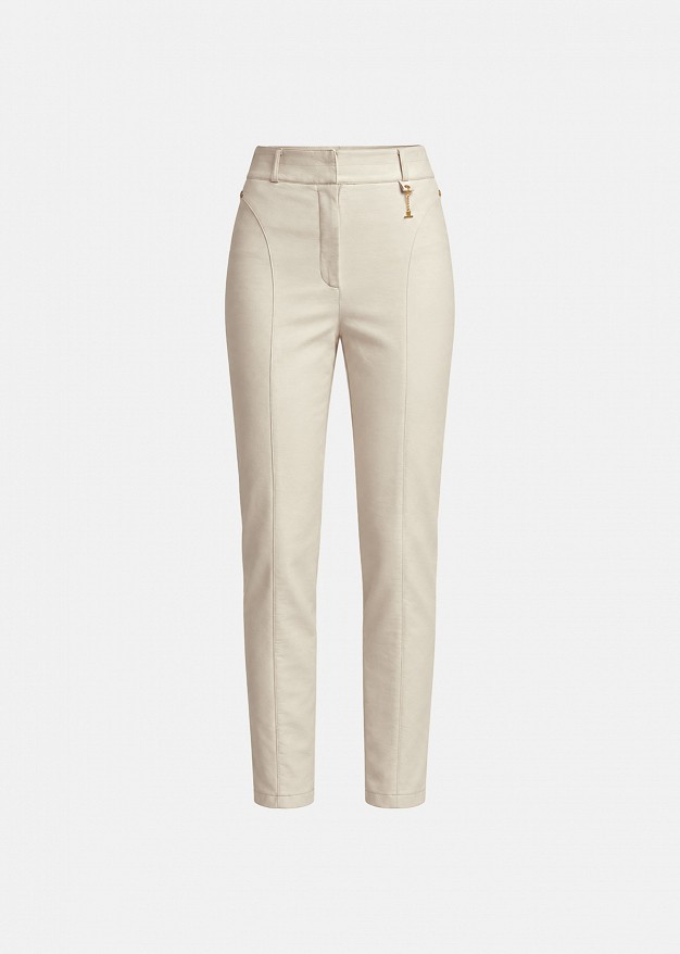 Pantaloni skinny cu aspect de piele