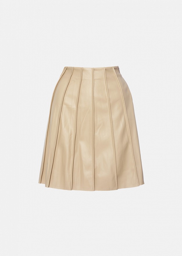 Mini skirt with textured pleats