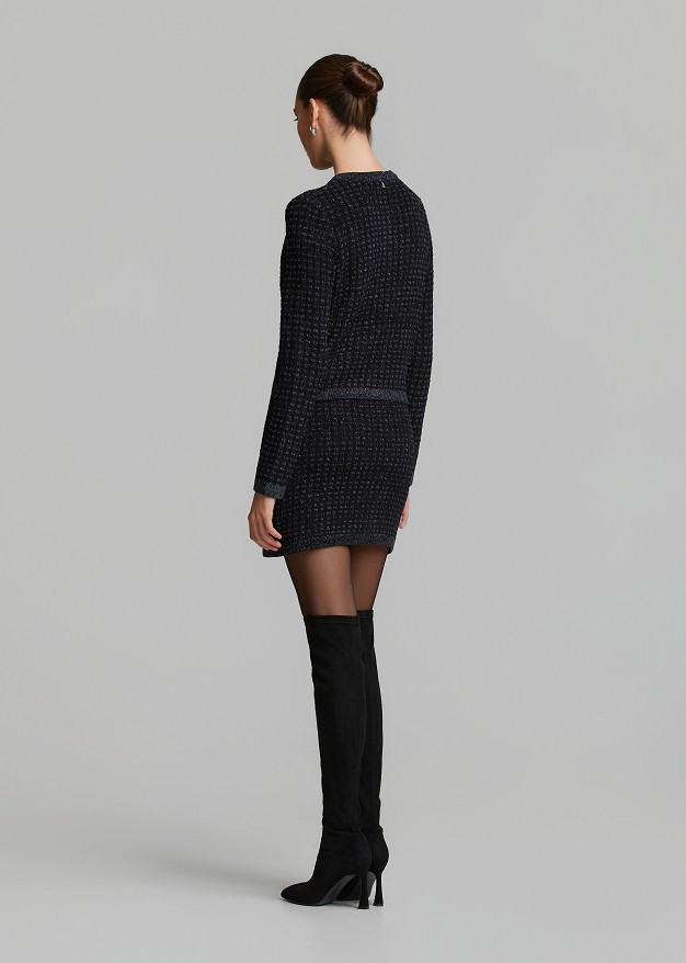 Tweed lurex μίνι φούστα
