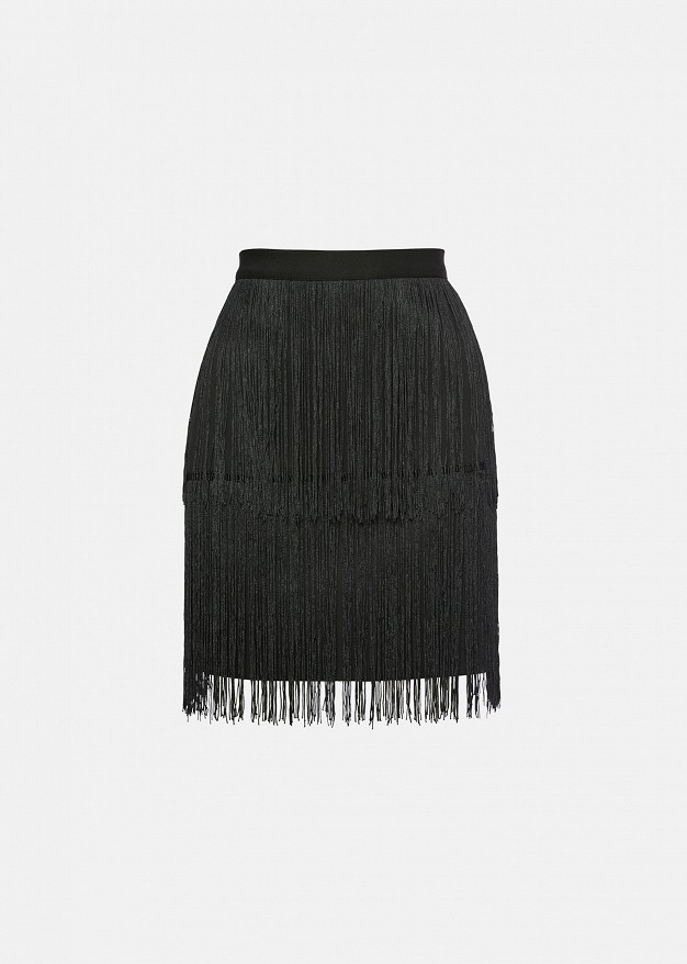 Mini skirt with fringe