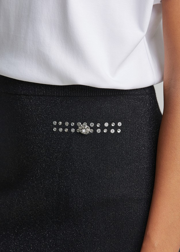 Mini lurex skirt