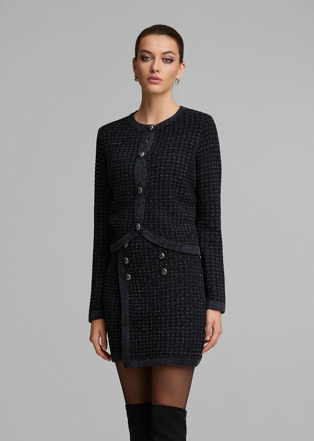 Tweed λούρεξ ζακέτα