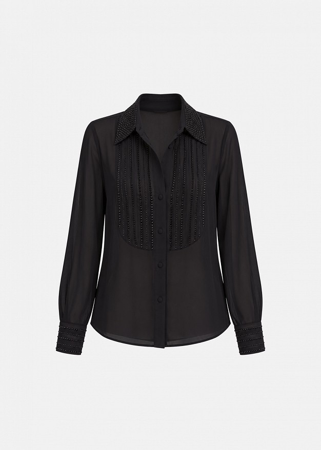Sheer shirt with Hotfix