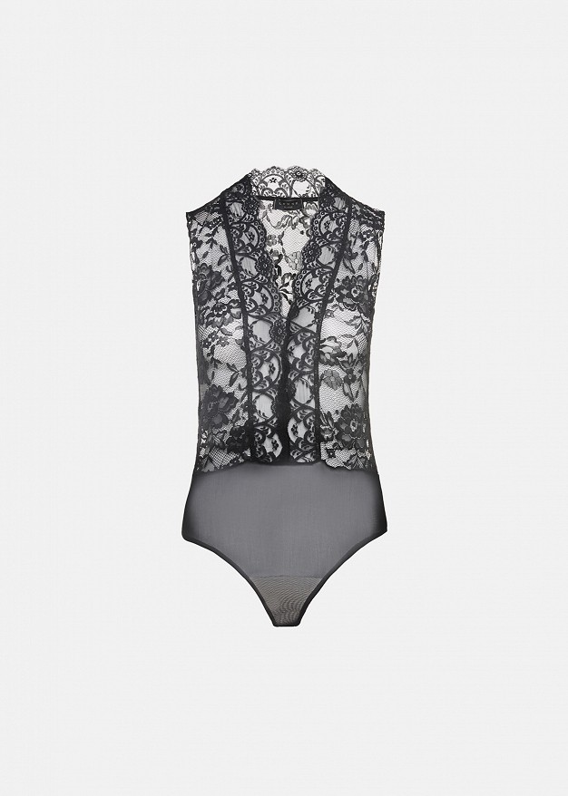 Sleeveless lace bodysuit