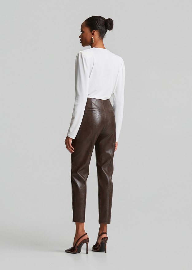 Wrap bodysuit in deep neckline