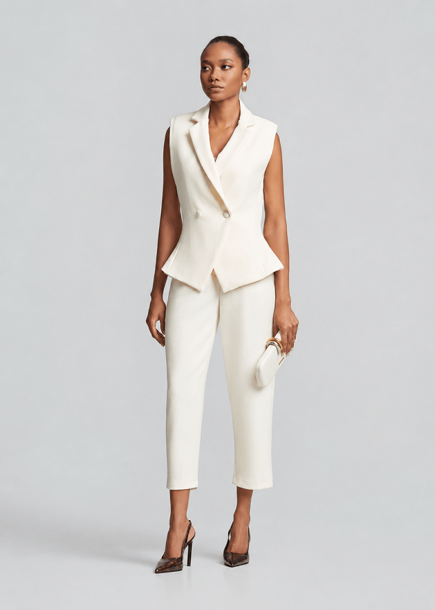 Σταυρωτό γιλέκο με peplum
