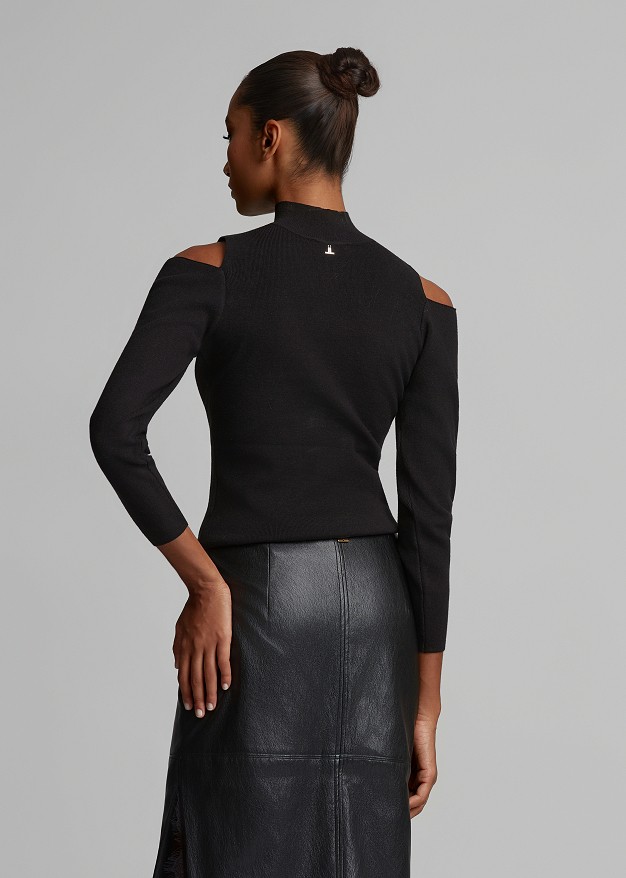 Slim-fit sweater with crystals