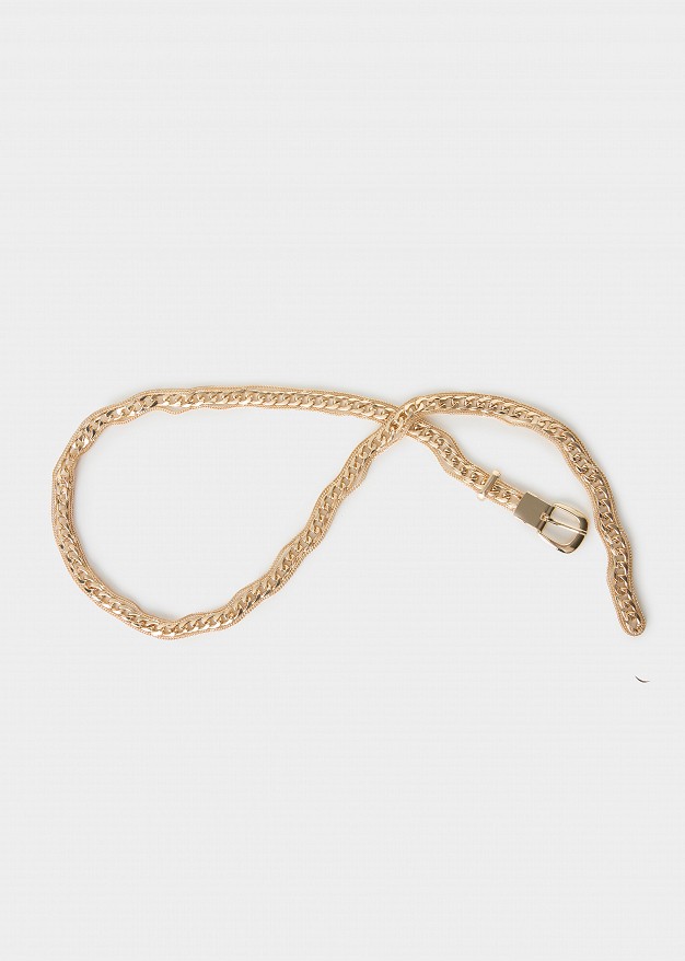 Gold-tone chain belt