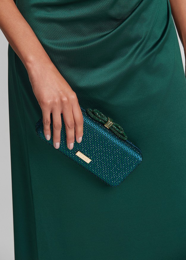 Clutch bag with strass