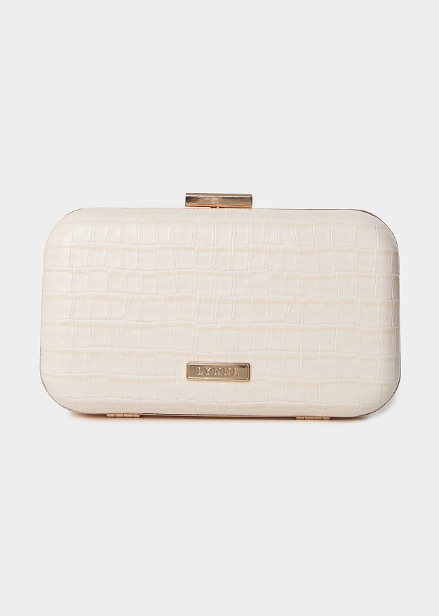 Croco clutch bag