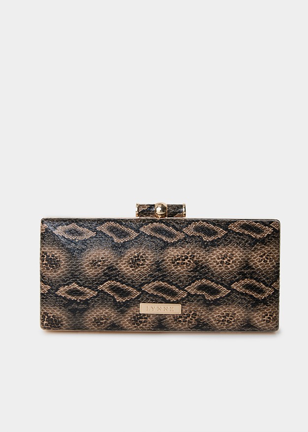 Clutch bag snake print