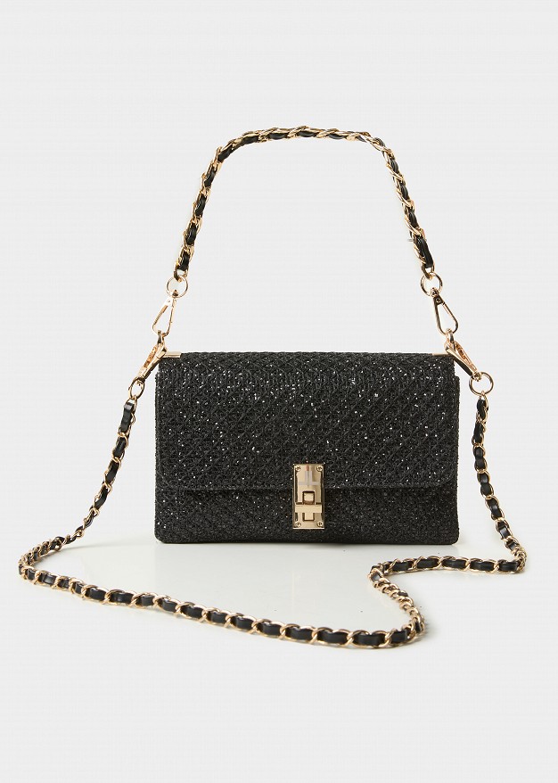 Tweed bag with sequins