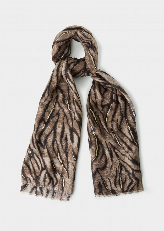 Animal print εσάρπα με foil