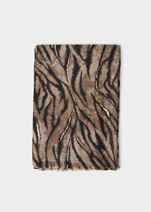 Animal print εσάρπα με foil