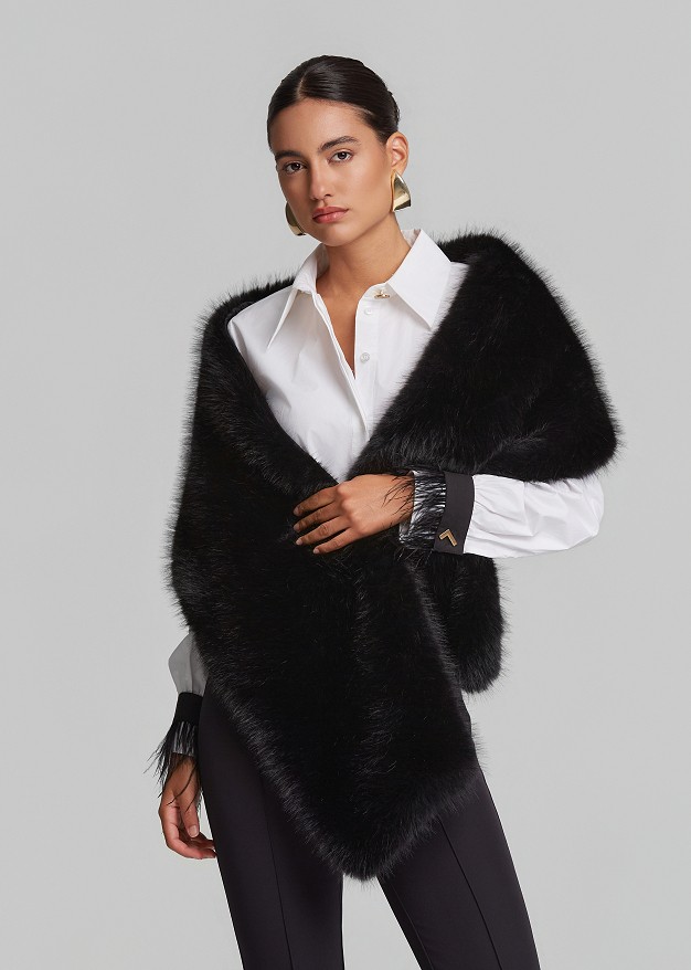 Faux fur stole/wrap