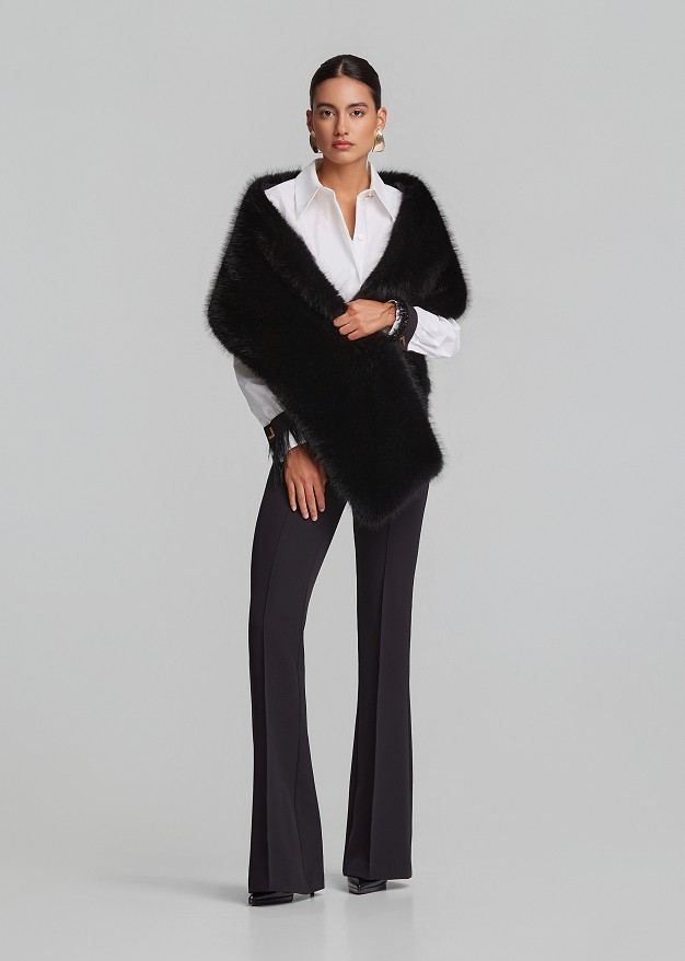Faux fur stole/wrap