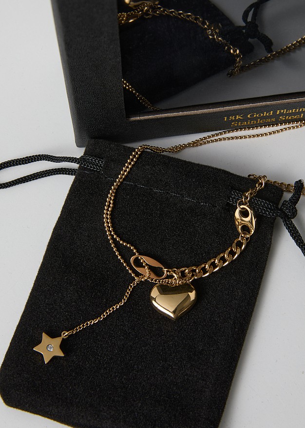 Gold chain with heart