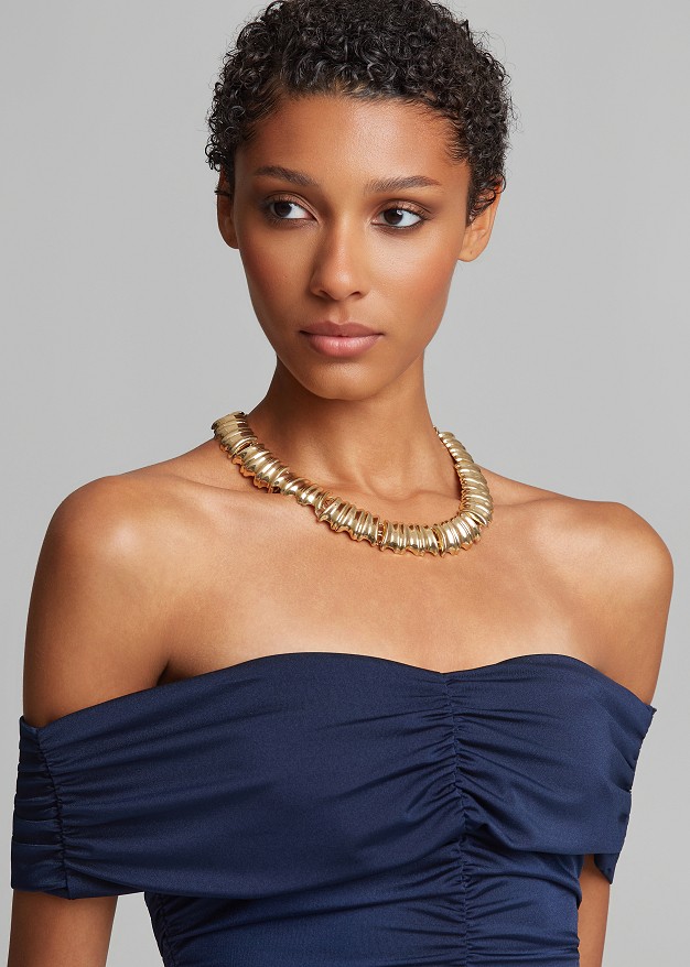 Short gold-tone necklace