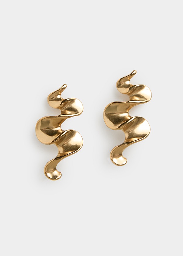 Wavy dangle earrings