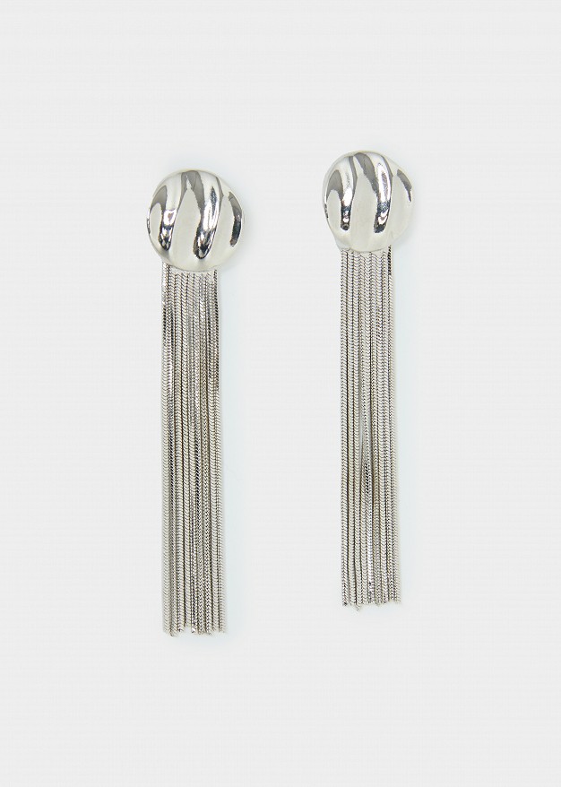 Round chain drop earrings