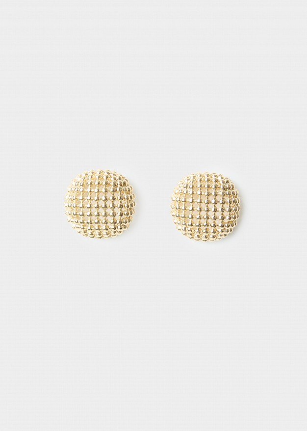 Round gold-tone earrings