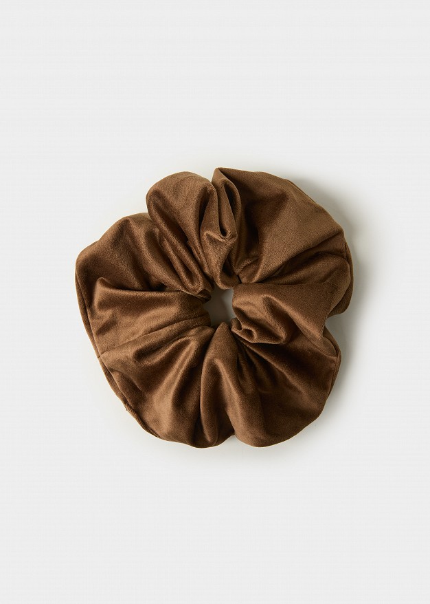 Scrunchie μαλλιών με όψη βελούδου