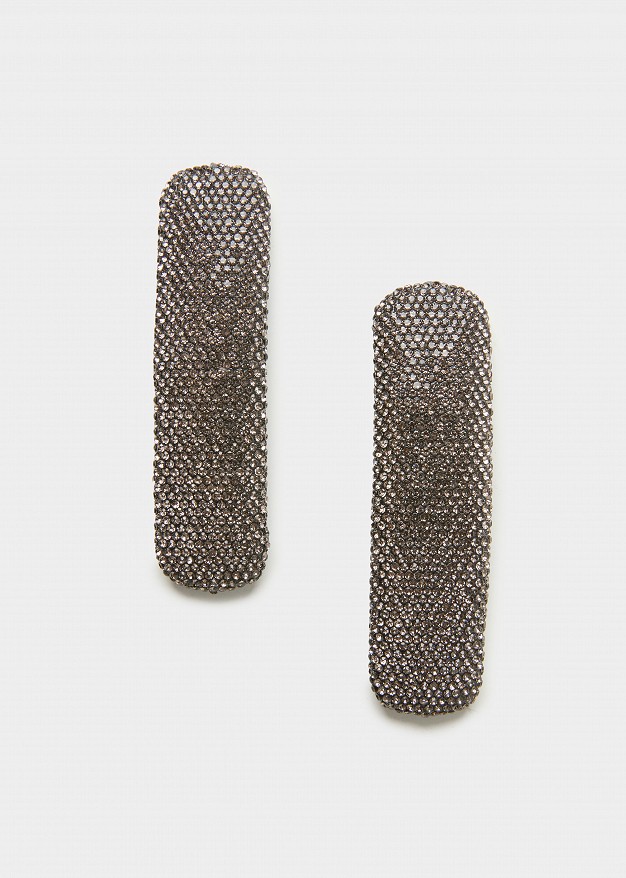 Metallic-look hair barrettes