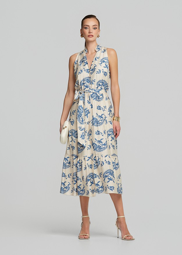Rochie-cămașă cu print
