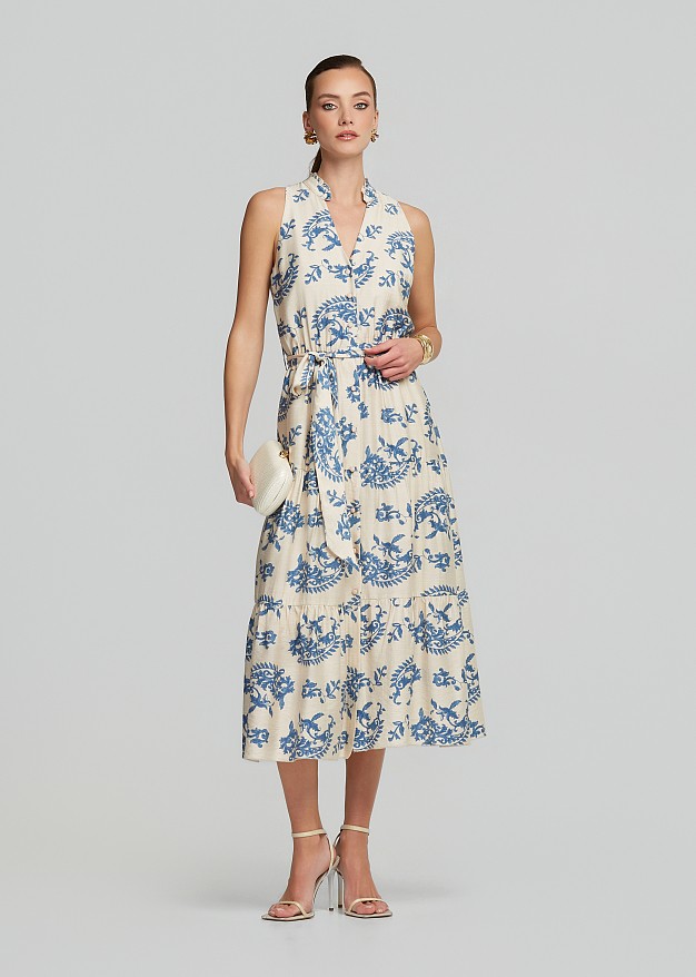 Rochie-cămașă cu print