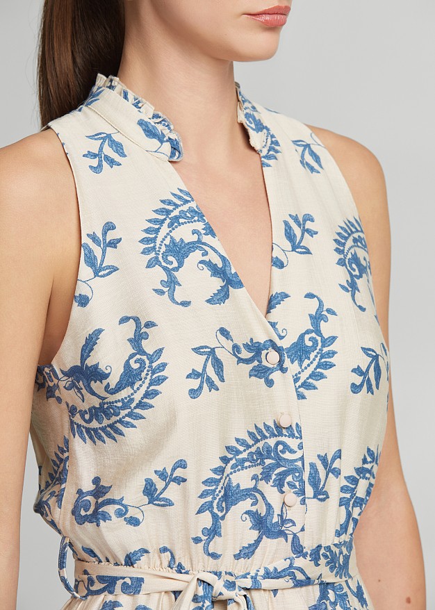 Rochie-cămașă cu print