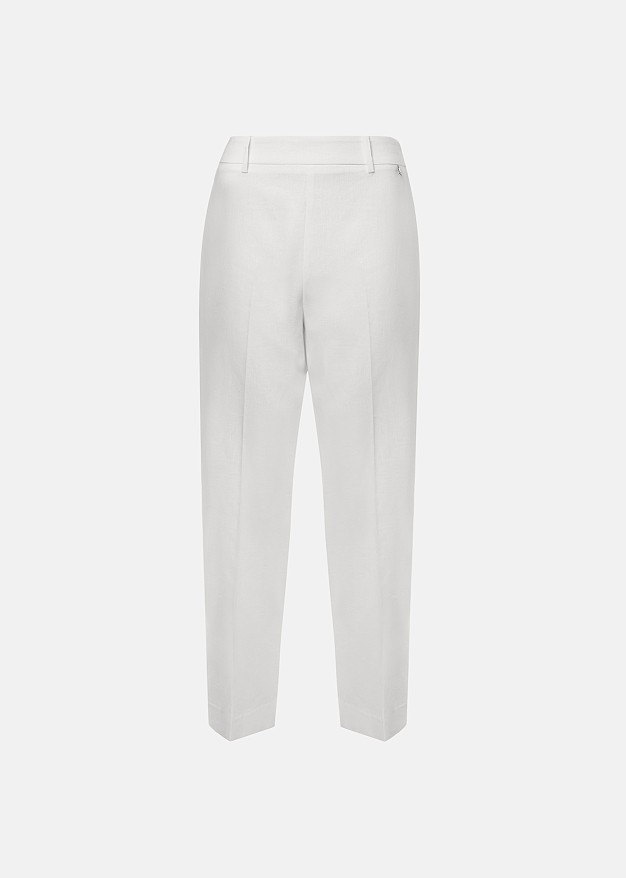 Chinos trousers with a linen-look fabric