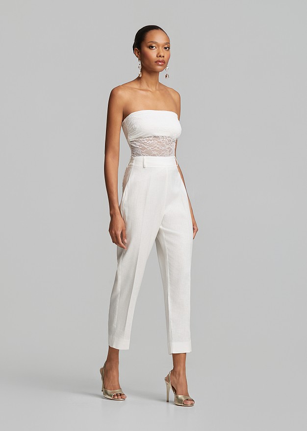 Chinos trousers with a linen-look fabric | LYNNE Chinos trousers with a linen-look fabric | LYNNE