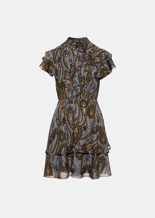 Rochie scurtă cu print paisleys