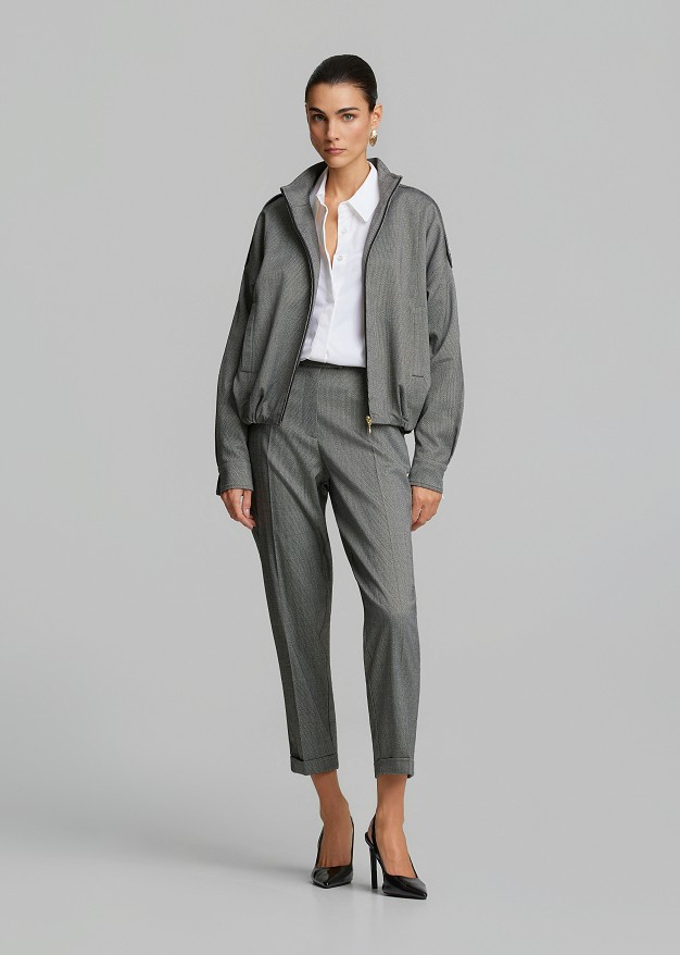 Chinos with a Lurex weave
