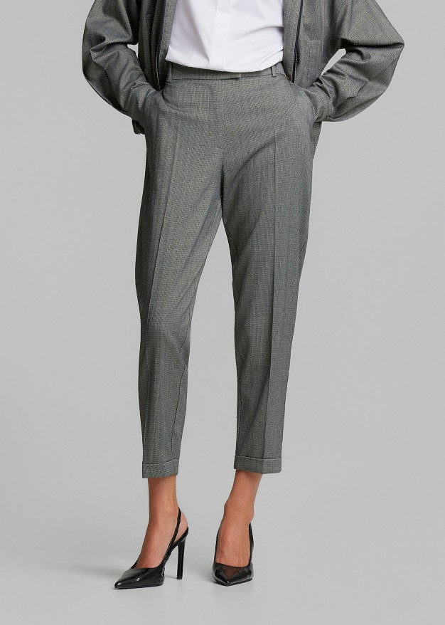 Chinos with a Lurex weave