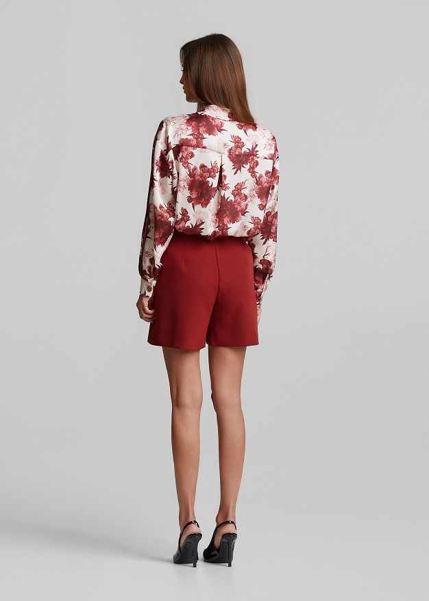 Printed shirt in satin finish