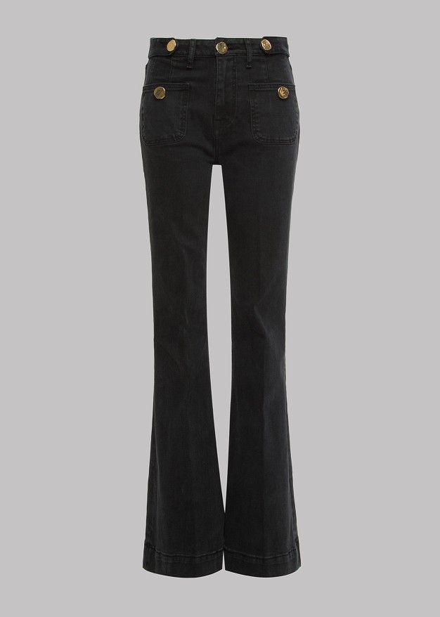Flared jeans qith gold buttons