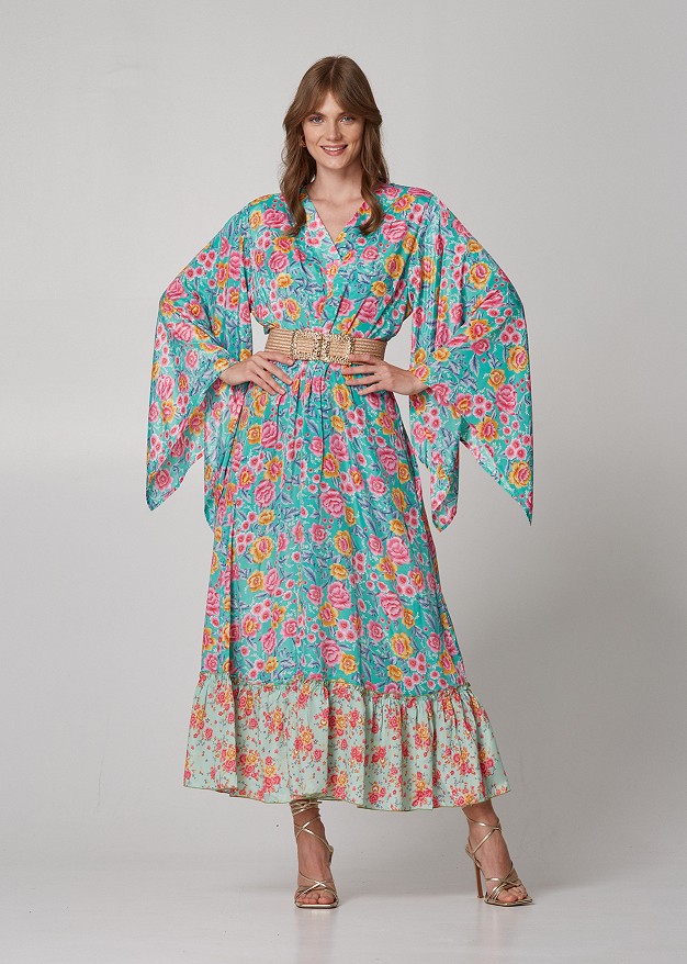 Maxi floral kimono