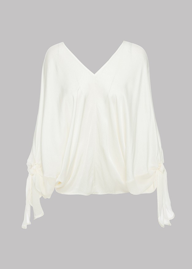 Satin look blouse with detail