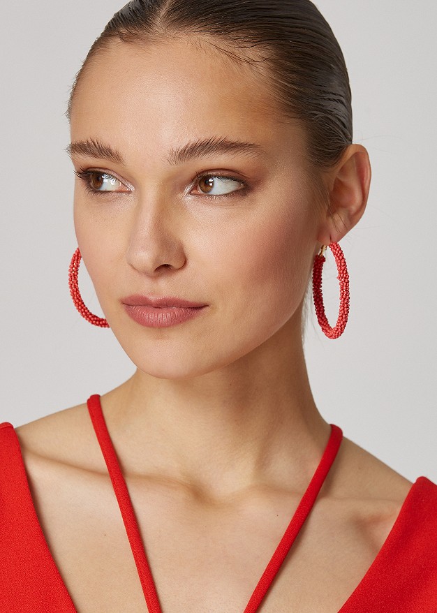 Hoops with beads set