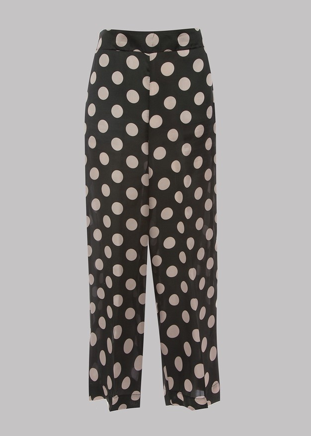 Crop dotted trousers