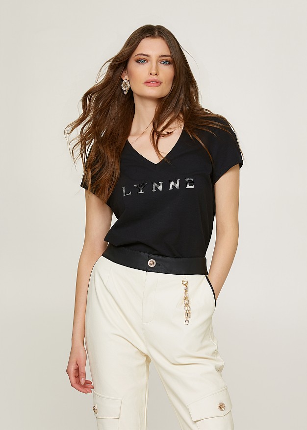 Пaмучна тениска с логото на Lynne