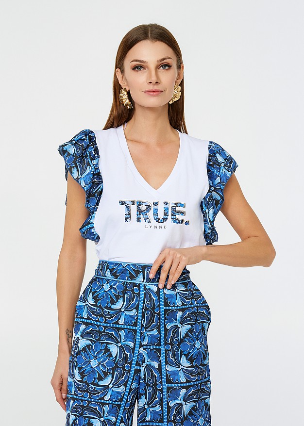 Printed T-shirt with statement