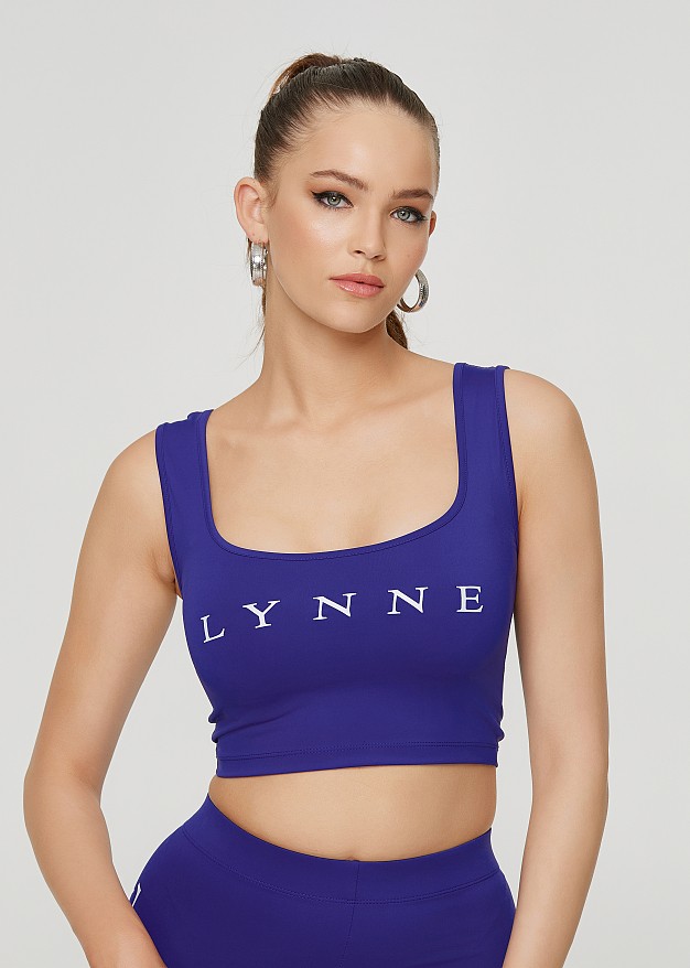 Cropped vest top with LYNNE logo On line exclusive collection