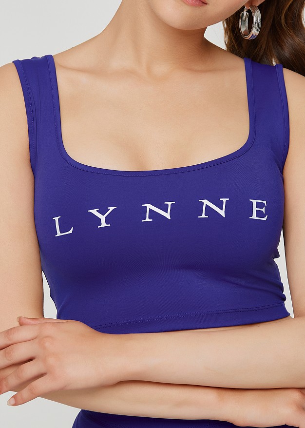 Cropped vest top with LYNNE logo - Online Exclusive