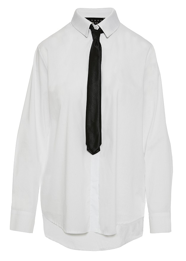 Oversized shirt with tie