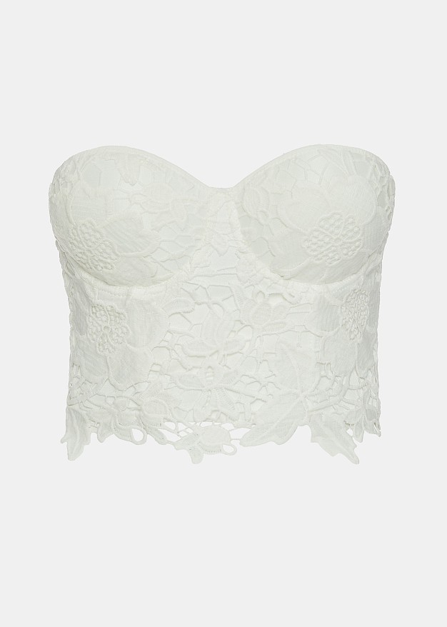 Lace bustier with cups